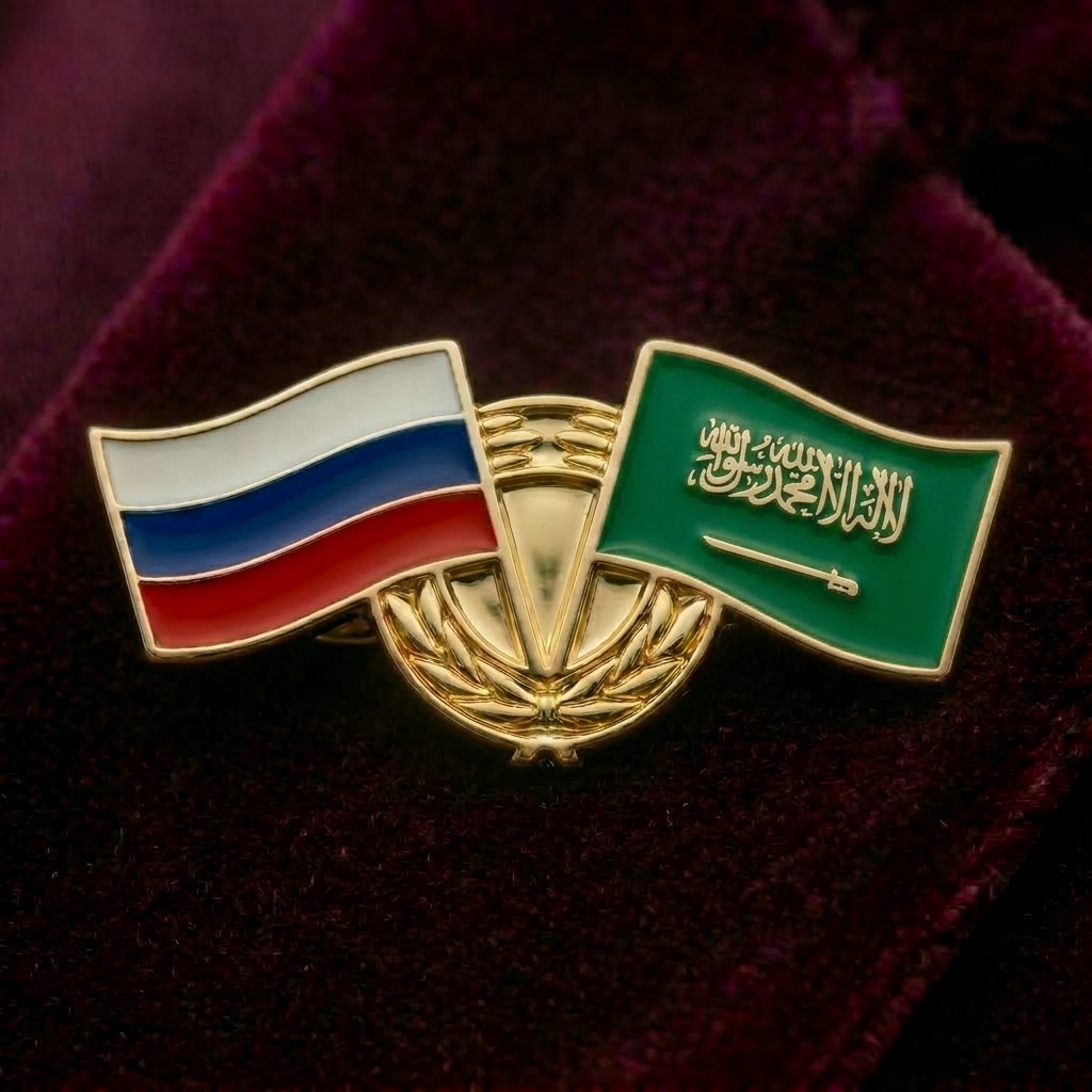 Значок Флаги Россия Саудовская Аравия