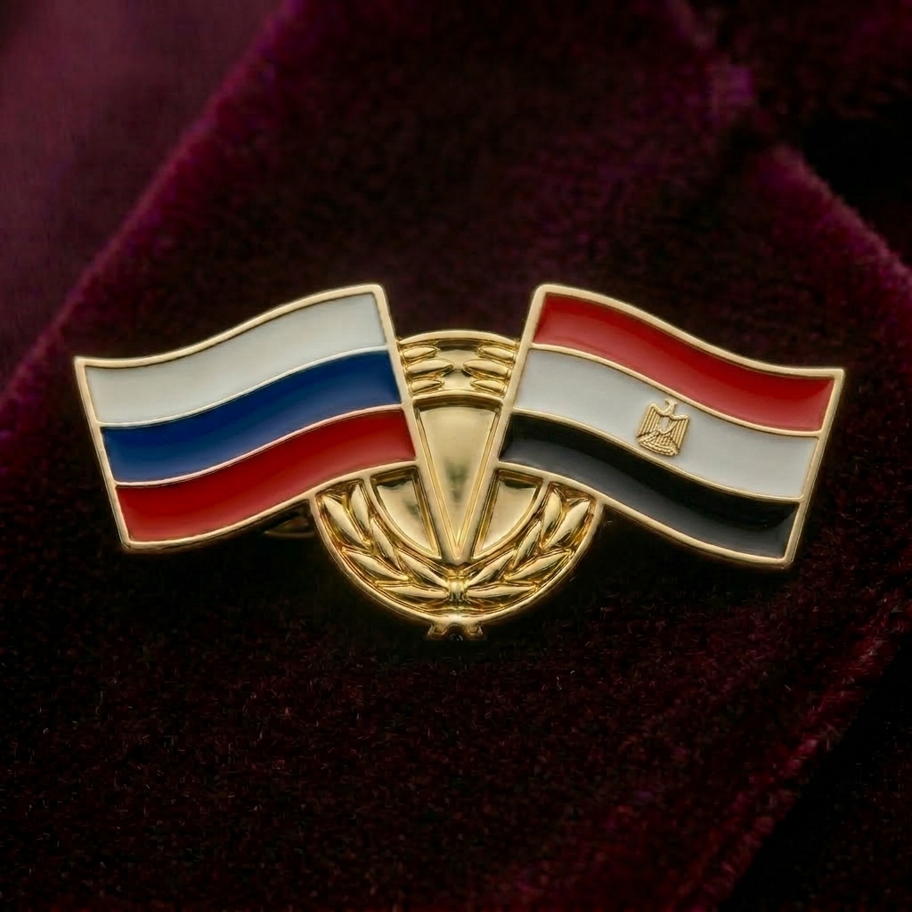 Значок Флаги Россия Египет